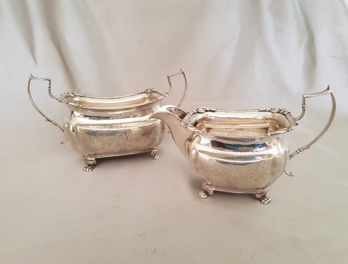 Irish milk jug and sugar bowl Irish milk jug and sugar bowl